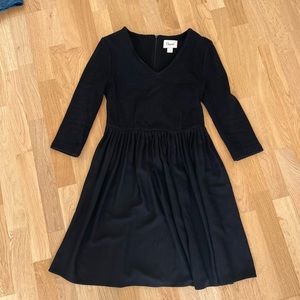 Ganni Black 3/4th Sleeve Skater Dress - Size Small *Great Condition*